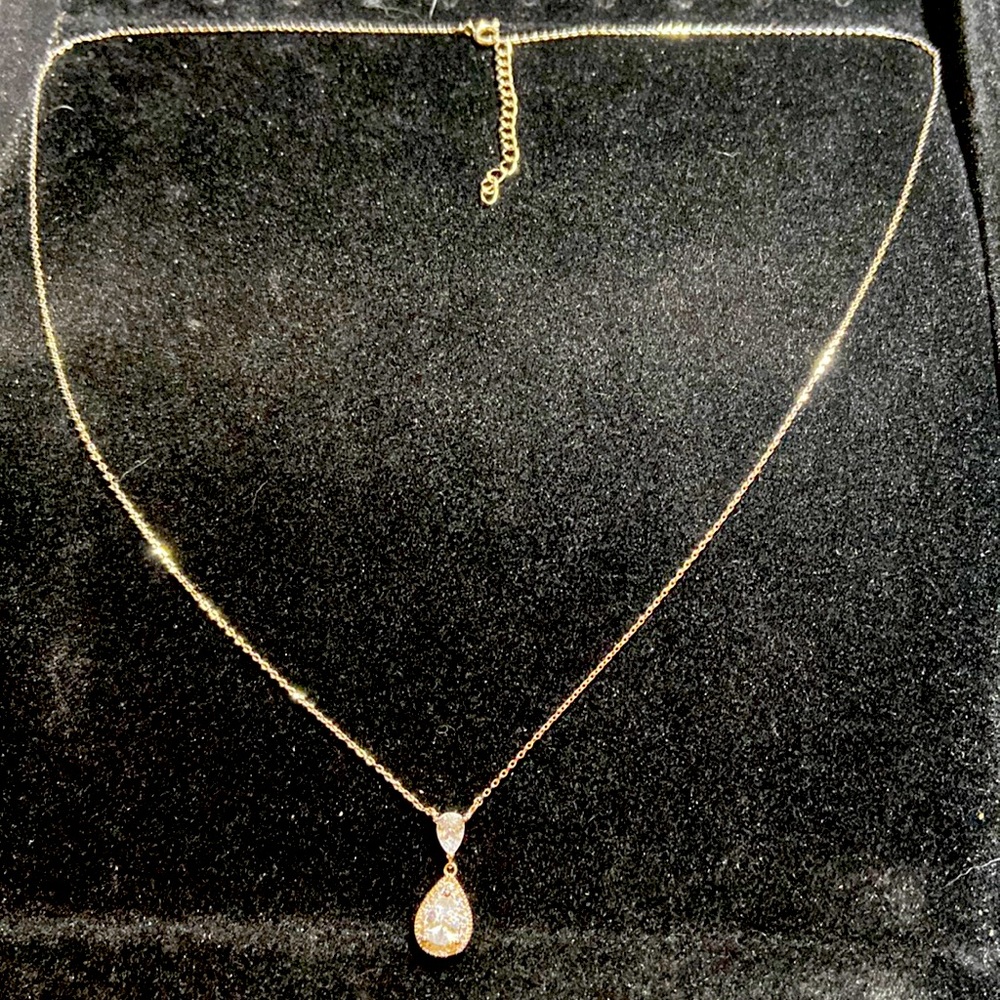 Sterling Silver Necklace with Cubic Zirconia